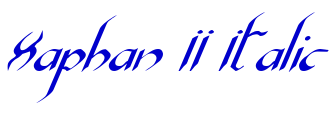 Xaphan II Italic Schriftart